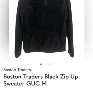 Boston Traders Black Zip Up Sweater